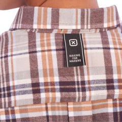 Camisa Infantil TXC Xadrez Flanelada Manga Longa Regular Marrom/Laranja REF:29460LI