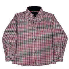 Camisa Xadrez Infantil Laço Forte Manga Longa Várias Cores