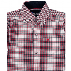 Camisa Xadrez Infantil Laço Forte Manga Longa Várias Cores