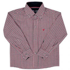 Camisa Xadrez Infantil Laço Forte Manga Longa Várias Cores