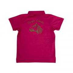 Camiseta Polo Infantil Cavalo Crioulo Colbeck Rosa