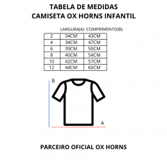 Camiseta Preta Infantil Ox Horns - Ref.5112