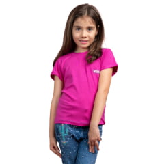 Camiseta Infantil Feminina Miss Country T-Shirt Manga Curta Howdy Pink Ref:3291