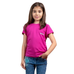 Camiseta Infantil Feminina Miss Country T-Shirt Manga Curta Howdy Pink Ref:3291
