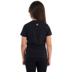 Camiseta Infantil Feminina Ox Horns Preta Boiadeira Com Strass Ref:5289