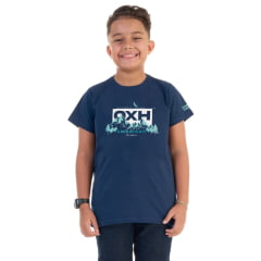 Camiseta Infantil Ox Horns Azul Marinho Estampada American Ref:5303