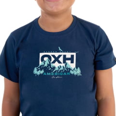 Camiseta Infantil Ox Horns Azul Marinho Estampada American Ref:5303