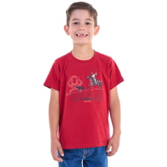 Camiseta Infantil Ox Horns Manga Curta Bordô Estampada Cowboy Ref:5328 Camiseta Infantil Ox Horns Manga Curta Bordô Estampada Cowboy Ref:5328