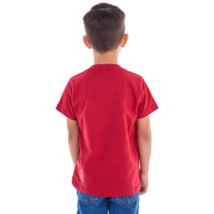 Camiseta Infantil Ox Horns Manga Curta Bordô Estampada Cowboy Ref:5328