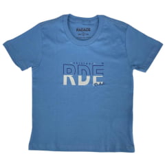 Camiseta Infantil Radade Azul Claro Manga Curta Estampada Ref. Silk
