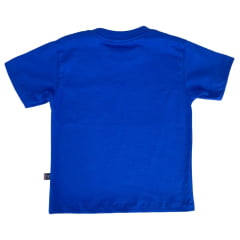 Camiseta Infantil Texas Farm Azul Royal Estampa Laranja Ref:CIM061