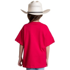 Camiseta Infantil Texas Farm Over Mini Fun Rosa Magenta Manga Curta Estampa Gatos Ref: COMINI003