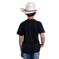 Camiseta Infantil Texas Farm Preto Estampada Ref:CTM025