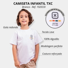 Camiseta Infantil Txc Branca Custom Estampada - Ref. 192033I