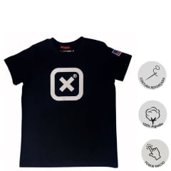Camiseta Infantil Txc Custom M. Curta Preta C/ Logo Branco Ref:19742I