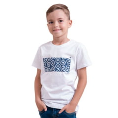 Camiseta Infantil TXC Custom Manga Curta Branca Com Estampa Azul Ref: 191900I