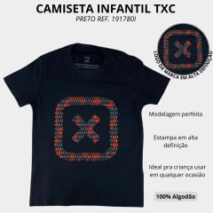 Camiseta Infantil TXC Custom Manga Curta Preto R:191780I