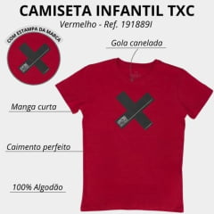 Camiseta Infantil TXC Custom Manga Curta Vermelho Com Estampa  Ref: 191889I