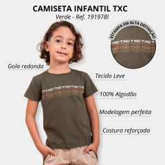 Camiseta Infantil Txc Custom Verde Militar - Ref. 191978I