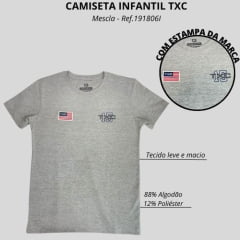 Camiseta Infantil Txc Custon Manga Curta Mescla Ref:191806I