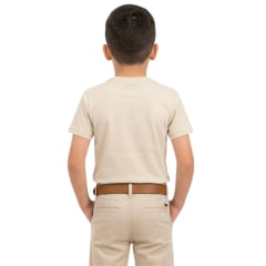 Camiseta Infantil TXC Manga Curta Regular Fio30 Areia Estampada Logo Vermelho Ref:192923I