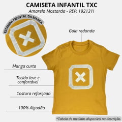 Camiseta Infantil TXC Mostarda Classic Regular Manga Curta C/ Logo Bege REF: 192131I