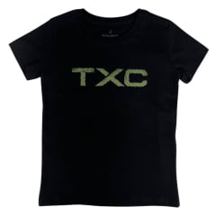 Camiseta Infantil Txc Preta Custom Estampada Ref: 192031L