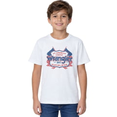 Camiseta Infantil Wrangler T-Shirt Junior Branca Com Estampa REF:WMJ5633BR Camiseta Infantil Wrangler T-Shirt Junior Branca Com Estampa REF:WMJ5633BR