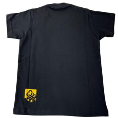 Camiseta Infantil Ox Horns Masculina Preta Com Logo Amarela Ref:5345