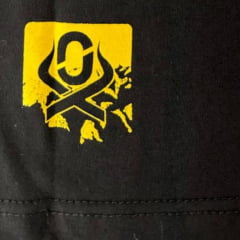 Camiseta Infantil Ox Horns Masculina Preta Com Logo Amarela Ref:5345