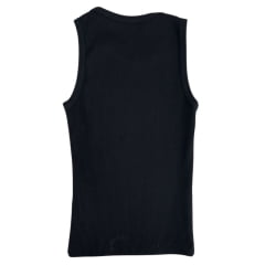 Regata Infantil Texas Farm Canelada Mini Teen Preta Com Logo Rosa Ref:RTTEEN0002