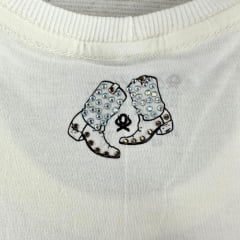 Camiseta Infantil Feminina Ox  Horns Creme Ref:5341