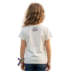 Camiseta Infantil Feminina Ox  Horns Creme Ref:5341