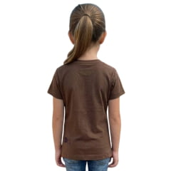 Camiseta Infantil Feminina Ox  Horns Marrom - Ref:5335
