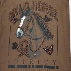 Camiseta Infantil Feminina Ox  Horns Marrom - Ref:5335