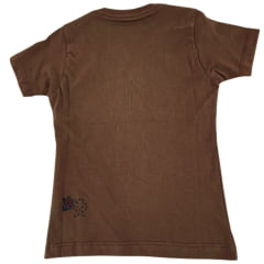 Camiseta Infantil Feminina Ox  Horns Marrom - Ref:5335