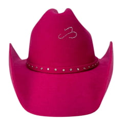 Chapéu Country Pralana Arizona Queen Infantil Rosa Com Strass Ref.12498