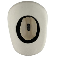 Chapéu Country Infantil Mundial Americano Lona 5x5 Branco Ref:214