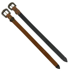 Cinto Infantil Estrella Campeira Feminino Veneza Couro Caramelo Fivela Ponteira E Passador Bronze Ref:1540