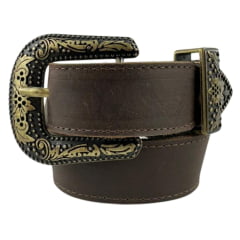Cinto Infantil Estrella Campeira Feminino Veneza Couro Marrom Escuro Fivela Ponteira E Passador Bronze Ref:1540 Cinto Infantil Estrella Campeira Feminino Veneza Couro Marrom Escuro Fivela Ponteira E Passador Bronze Ref:1540