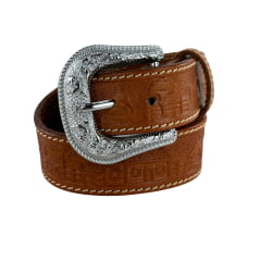 Cinto Infantil Pyramid Country Couro Caramelo Whisky Com Fazendinha Ref:PY202 Cinto Infantil Pyramid Country Couro Caramelo Whisky Com Fazendinha Ref:PY202