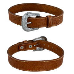 Cinto Infantil Pyramid Country Couro Caramelo Whisky Com Fazendinha Ref:PY202