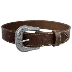 Cinto Infantil Pyramid Country Couro Entalhado Fazendinha Marrom Ref:PY202
