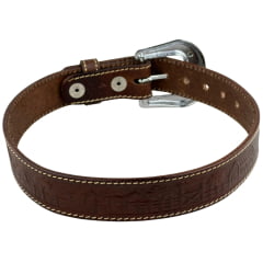 Cinto Infantil Pyramid Country Couro Entalhado Fazendinha Marrom Ref:PY202