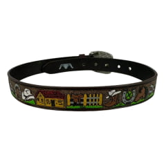 Cinto Infantil Pyramid Country Marrom Trabalhado Fazendinha Colorido - Ref. PY-522