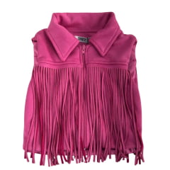 Colete Princesa Infantil Country City Rosa Com Franja Ref:CIP2099