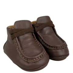 Destroyer Baby Goyazes Couro Telha Marrom Escuro Com Cadarço Marrom Solado Baby Ref:252204