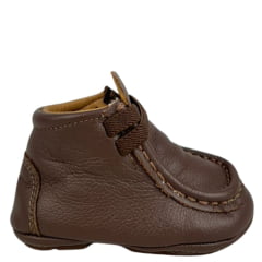 Destroyer Baby Goyazes Couro Telha Marrom Escuro Com Cadarço Marrom Solado Baby Ref:252204