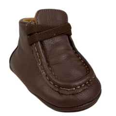 Destroyer Baby Goyazes Couro Telha Marrom Escuro Com Cadarço Marrom Solado Baby Ref:252204