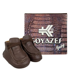Destroyer Baby Goyazes Couro Telha Marrom Escuro Com Cadarço Marrom Solado Baby Ref:252204